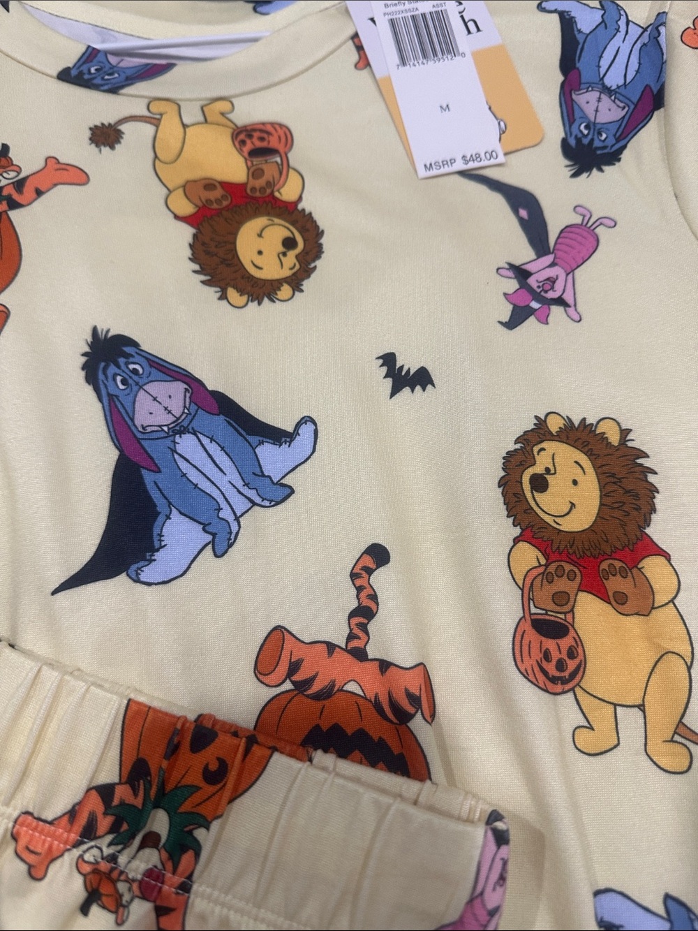 Halloween Character Pajama Set - Cream with Multi-Color Prints - Picture 2 of 2